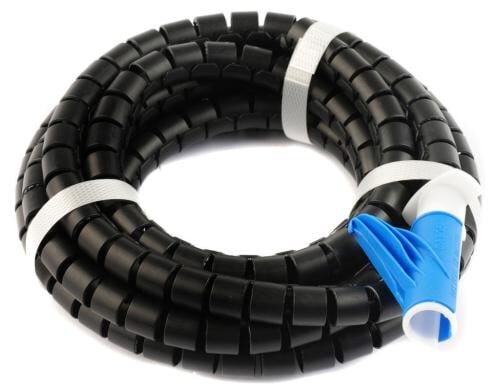 Spiroschlauch NW15, 50m, schwarz Durchmesser 15mm, inkl. Einführhilfe