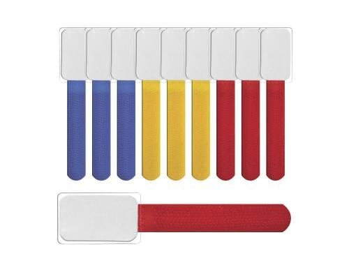 Label-the-cable Kabelbeschriftung MINI TAGS rt/gb/bl, mit Beschriftungsfeld, 10 Stück