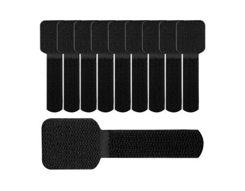 Label-the-cable Klettkabelhalter WALL STRAP schwarz, 9 cm, 10 Stück
