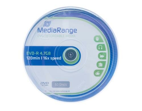 MediaRange DVD-R 4.7GB, 50er Spindel 16-fach, high Quality Azo-Dye