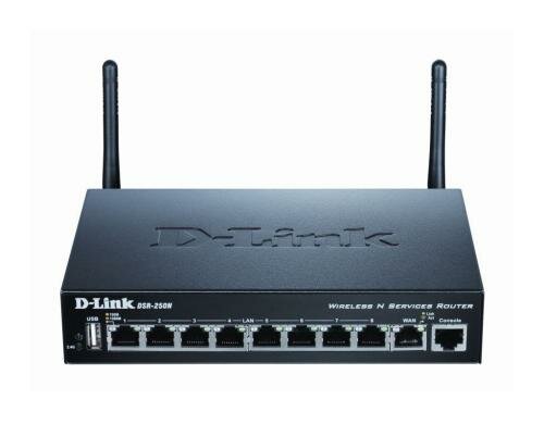 D-Link DSR-250N: WLAN-N Business Router 300Mbps, 1x WAN, 8x LAN, 1x USB