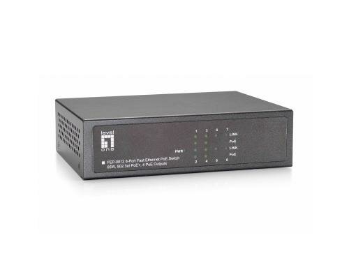 LevelOne FEP-0812: 8Port Switch, PoE 4x 100Mbps Port, 4x 100Mbps PoE Port