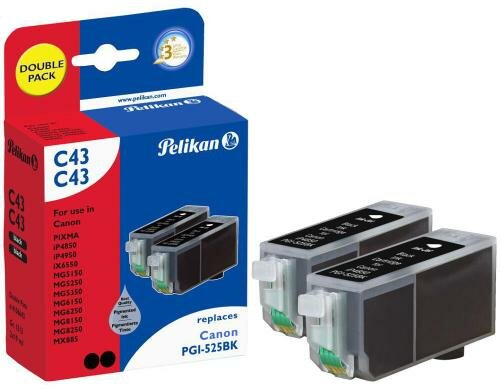Tinte Pelikan, CLI-525bk Doppelpack black PIXMA iP4850, iX6650, MG5250, MG6150