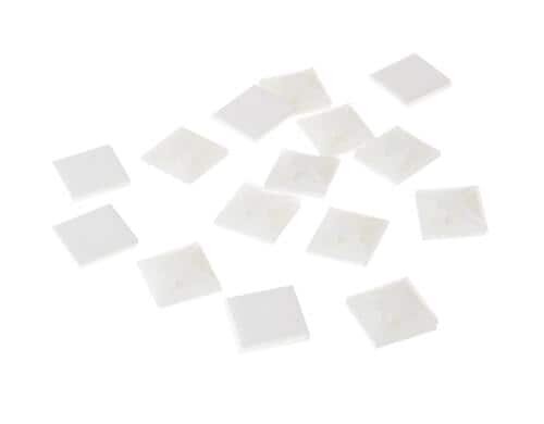 Kabelbinder-Befestigungssockel 2.5mm 12x12mm Nature, 100 Stück