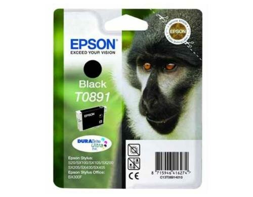 Tinte Epson C13T089140 schwarz, 5.8ml zu Stylus S20/S21/SX110, 180 Seiten