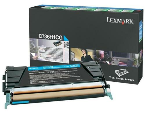 Toner Lexmark C736H1CG,cyan, 10000 Seiten C736/X736/X738