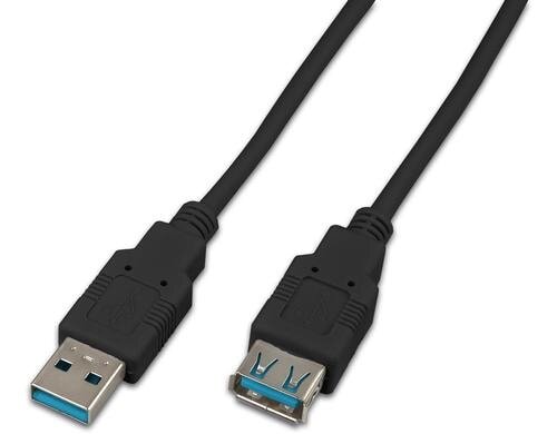 Wirewin USB3.0 Kabel, 1.8m, A-A, schwarz Verlängerungskabel