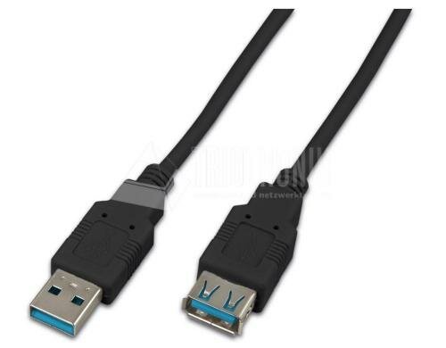 Wirewin USB3.0 Kabel, 5m, A-A, schwarz Verlängerungskabel