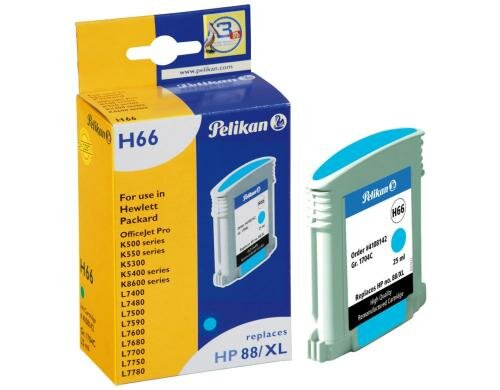 Tinte Pelikan HP C9391AE, Nr. 88XL, 25ml, cyan, zu OfficeJet Pro K500