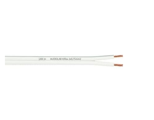 AUDIOLAB Hiflex LS-Kabel, 2x0.75mm² weiss LHL 2275-2 WE, Meterware