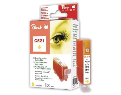 Peach Tinte Canon CLI-521y yellow XL zu iP 4700/4600/3600, 10ml 672 Seiten
