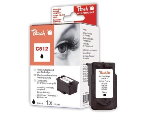 Peach Druckkopf Canon PG-512 black zu IP 2702/2700, 17ml 521 Seiten