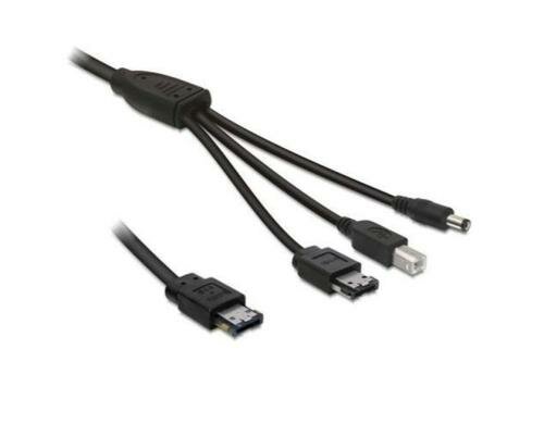 eSATAp Kabel mit eSATA,USB-B und 12V DC für ext. Standard eSATA Gehäuse mit USB/12V
