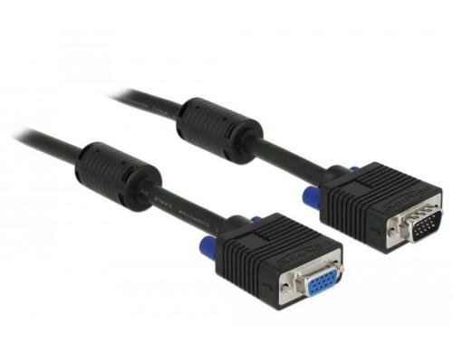 Monitorverlängerungskabel VGA, M/F,10 Meter Stecker-Buchse, 2xFerritkern, 15Pin