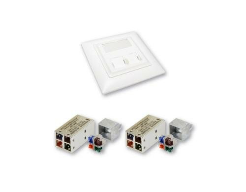 BKS HomeNet Set Datendose UP 1-fach Set inkl. 2 MMC3000pro Buchsen