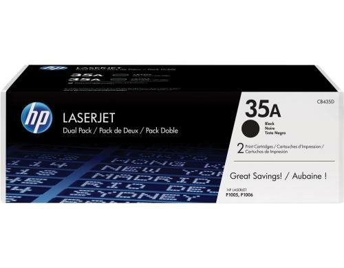 HP Toner 35A - Black 2er-Pack (CB435AD) Seitenkapazität ~  2x 1500 Seiten