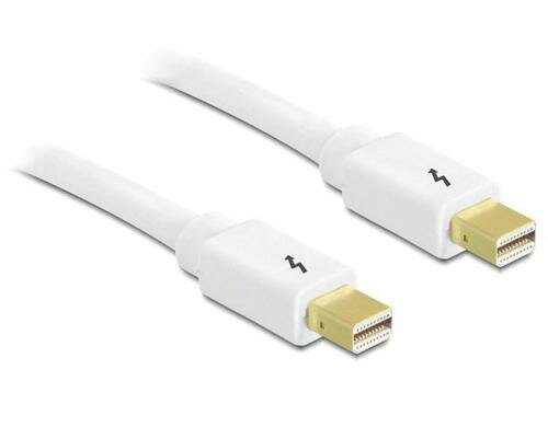 DeLock Thunderbolt Kabel 3.0 m, weiss für Thunderbolt 1&2 Schnittstellen