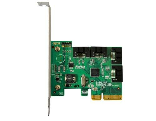 Highpoint Rocket640L: 4 Port, SATA3 6Gbps PCI-Express-x4 2.0, kompatibel mit SATA1/2