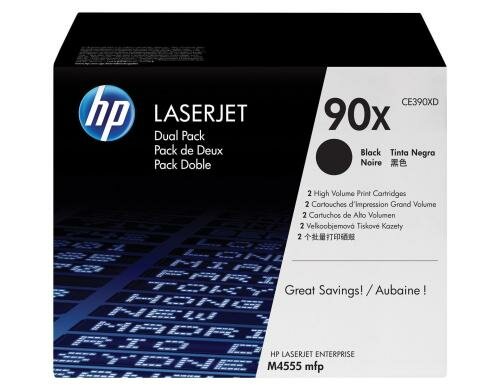 HP Toner 90X - Black 2er-Pack (CE390XD) Seitenkapazität 2x ~ 24000 Seiten