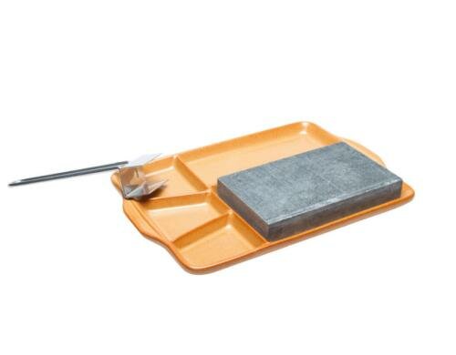 Nouvel Hot stone Set Terracotta-Teller mit Speckstein-Einsatz