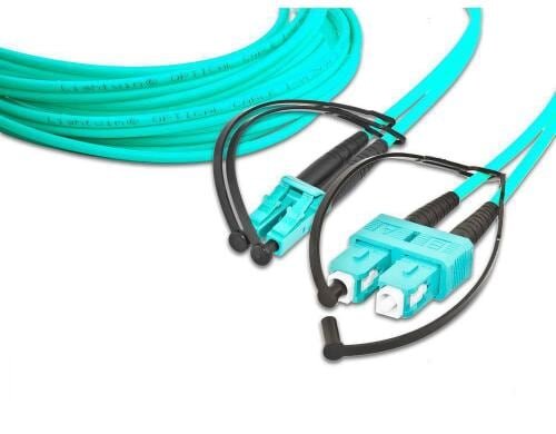 Lightwin LWL Duplex Patchkabel Multimode 50/125µm, LC-SC, 0.5m OM3