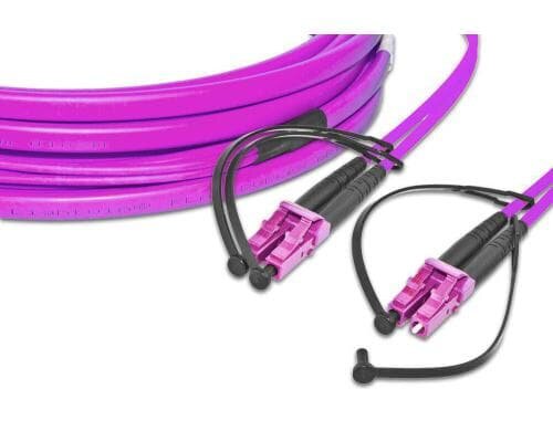 Lightwin LWL Duplex Patchkabel, 10Gbps, OM4 Multimode 50/125µm, LC-LC, 50cm, Figur-0