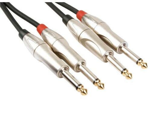 HQ Power Kabel, 2 Jack 6.3mm / 2 Jack 6.3mm 5m