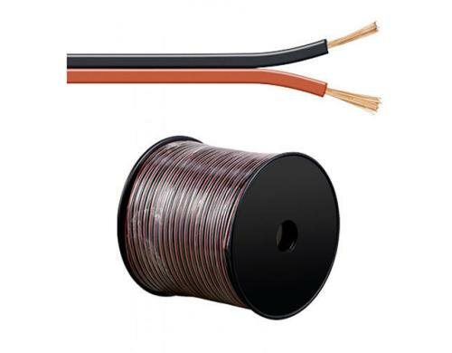 Sonero Lautsprecherkabel 0,75mm² CCA Rot/Schwarz 100m