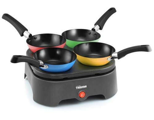 Tristar Wokset für 4 Personen inklusive 4 Spateln und Servierlöffel