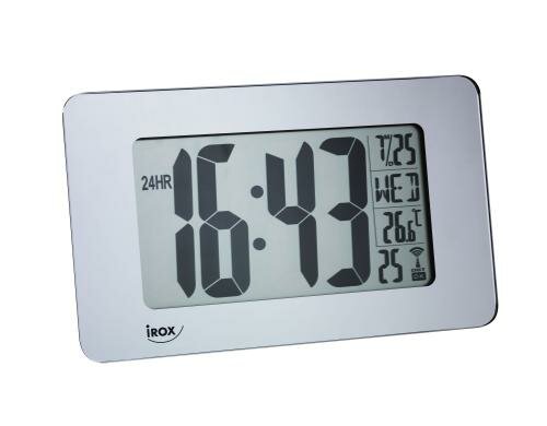 iROX Funk-Wanduhr Luna 6, DCF77, inkl. Batterien, Innenthermometer