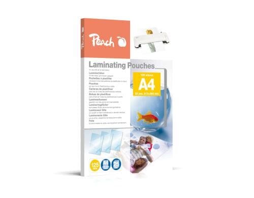 Peach Laminierfolie A4 216x303mm, 125mic, 25 Stück