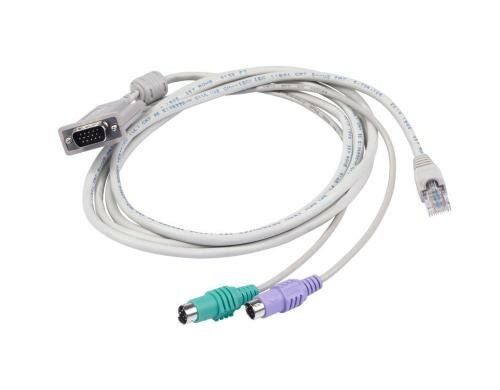 MCUTP Kabel für PS/2, 6m RJ45 <-> VGA, 2x PS/2