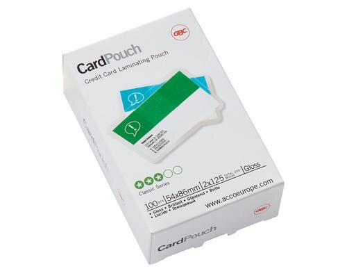 GBC Laminierfolie 125 Micron Kreditkarten 54x86 mm, 100 Stk.