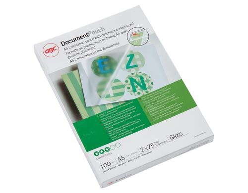 GBC Laminierfolie 75 Micron A5 (154x216), 100 Stk., gloss