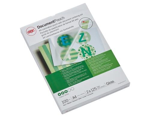 GBC Laminierfolie 125 Micron A4 (216x303), 100Stk., Gloss
