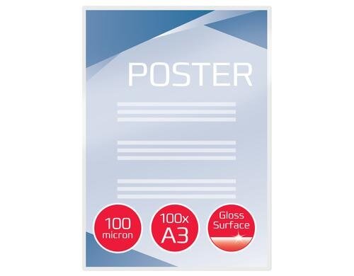 GBC Laminierfolie 100 Micron A3 (303x426), 100Stk., gloss
