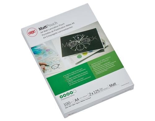 GBC Laminierfolie 125 Micron A4 (216x303), 100 Stk., matt