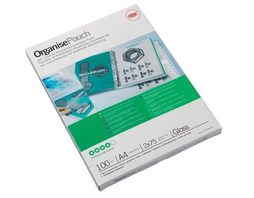 GBC Laminierfolie 125 Micron (228x303), Organise Pouch, 100Stk.