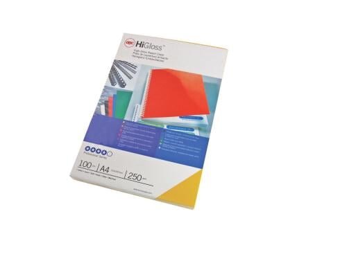 GBC HiGloss Umschlagmaterial blau/weiss innen matt, 250g/qm, 100Stk.