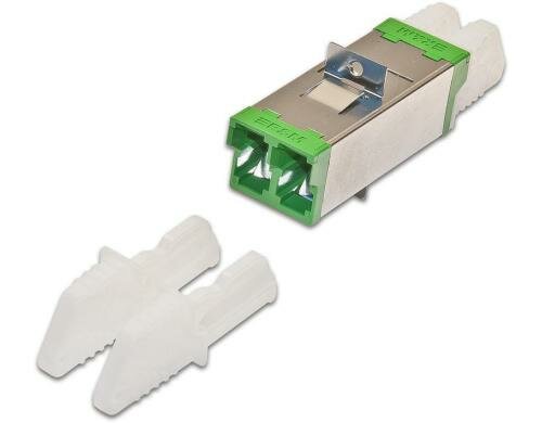 Lightwin LWL Kupplung E2000/APC-E2000/APC Duplex Singlemode, plastik, grün