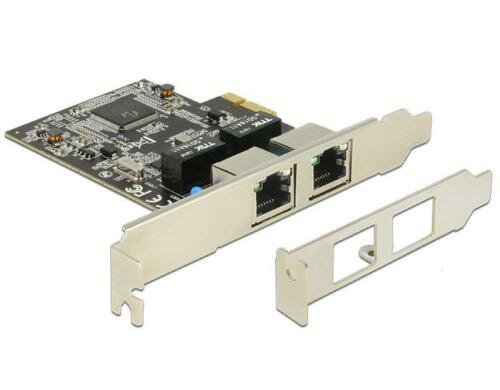Delock PCI-Express Netzwerkkarte, 1Gbps inkl. Low profile Slotblech, 2x Gigabit LAN
