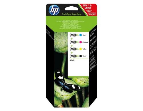 HP Combopack Nr. 940XL - 4 Farben (C2N93AE) Tintenvolumen 3x 16ml + 49ml