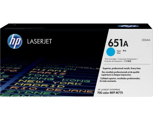 HP Toner 651A - Cyan (CE341A) Seitenkapazität ~ 16000 Seiten