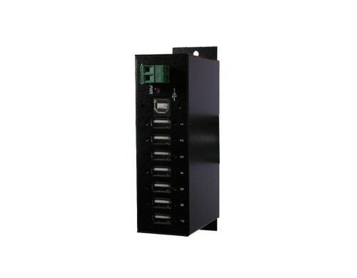 exSys EX-1177HMVS, 7x USB 2.0, Metall, Din-Rail, mit Überspannungsschutz,