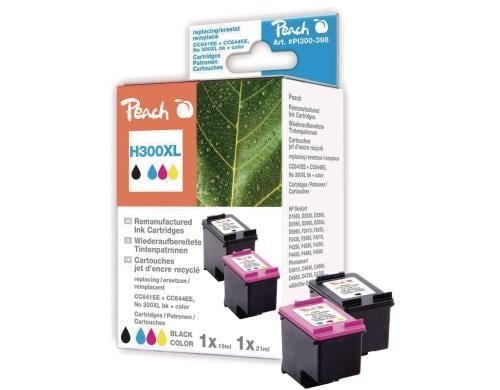 Peach Tinte HP CC641EE+CC644EE Nr. 300XL black+color, 1x19, 1x21 ml