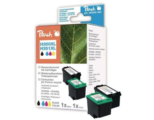Peach Tinte HP CB336EE+CB338EE Nr. 350XL black + color, 1x26, 1x21 ml