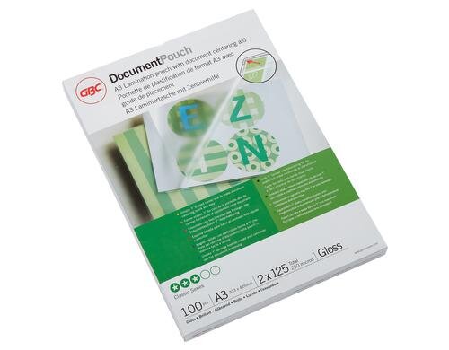 GBC Laminierfolie 125 Micron A3 (303x426), 100Stk., gloss