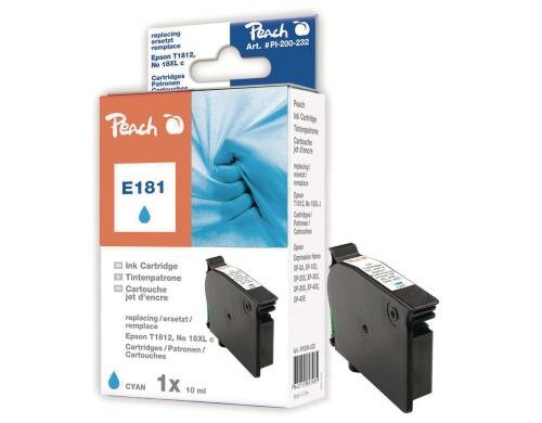 Peach Tinte Epson T1812 Nr.18XL cyan zu XP 102/202, 10ml