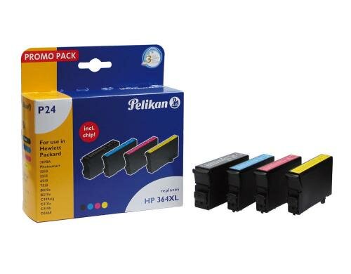 Tinte Pelikan HP Combi Pack Nr.364XL, bk,c, m,y, zu 3070A, Photosmart 5510,