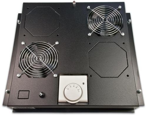 WIREWIN Dachlüftereinsatz, schwarz, für Stand-/Serverschränke mit 2 Lüfter